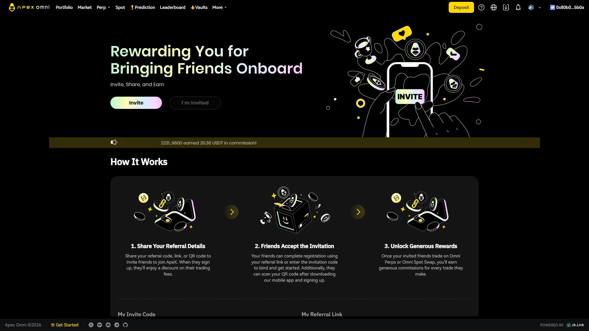 Referral page, connected