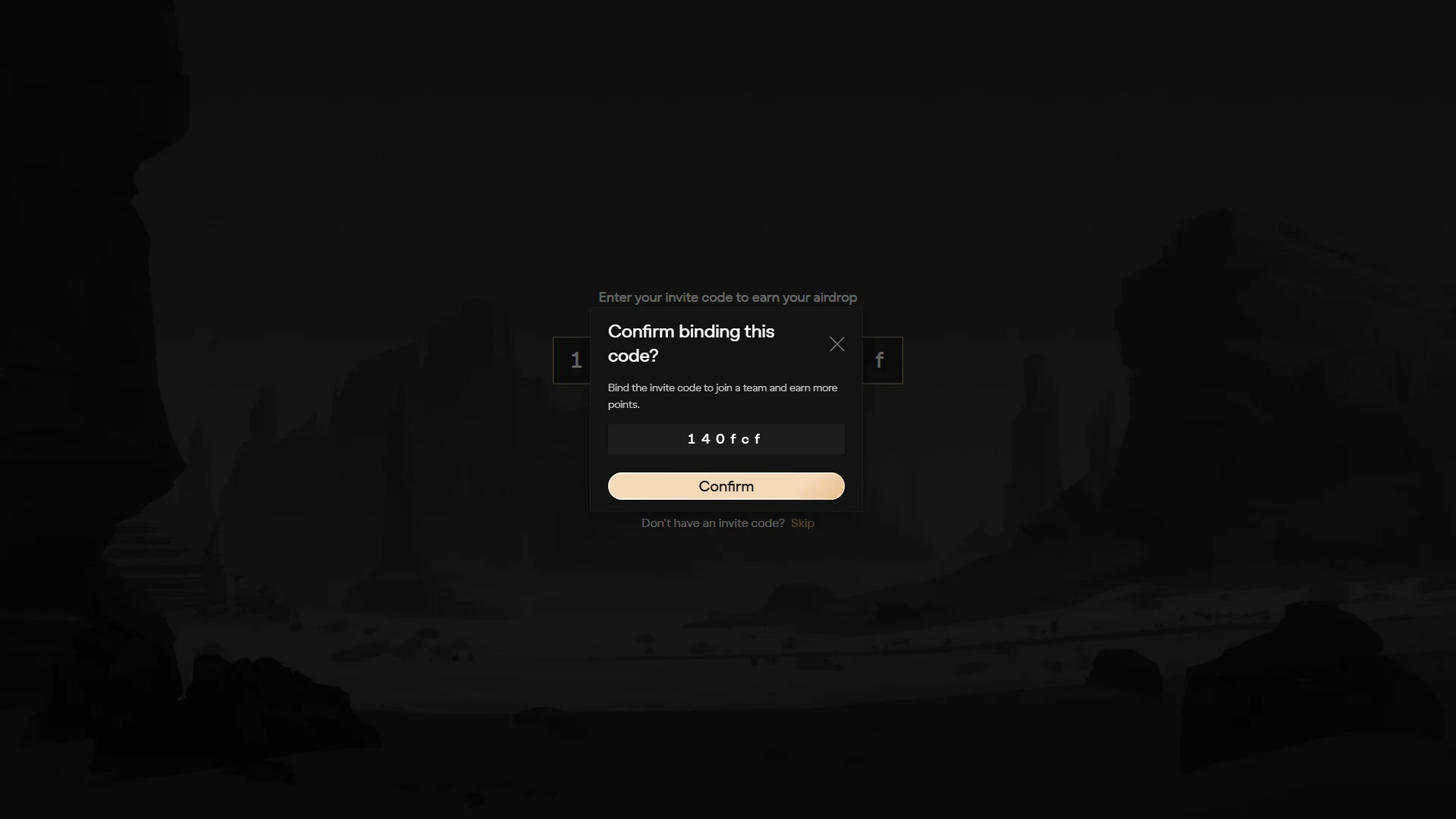 Bind code confirmation