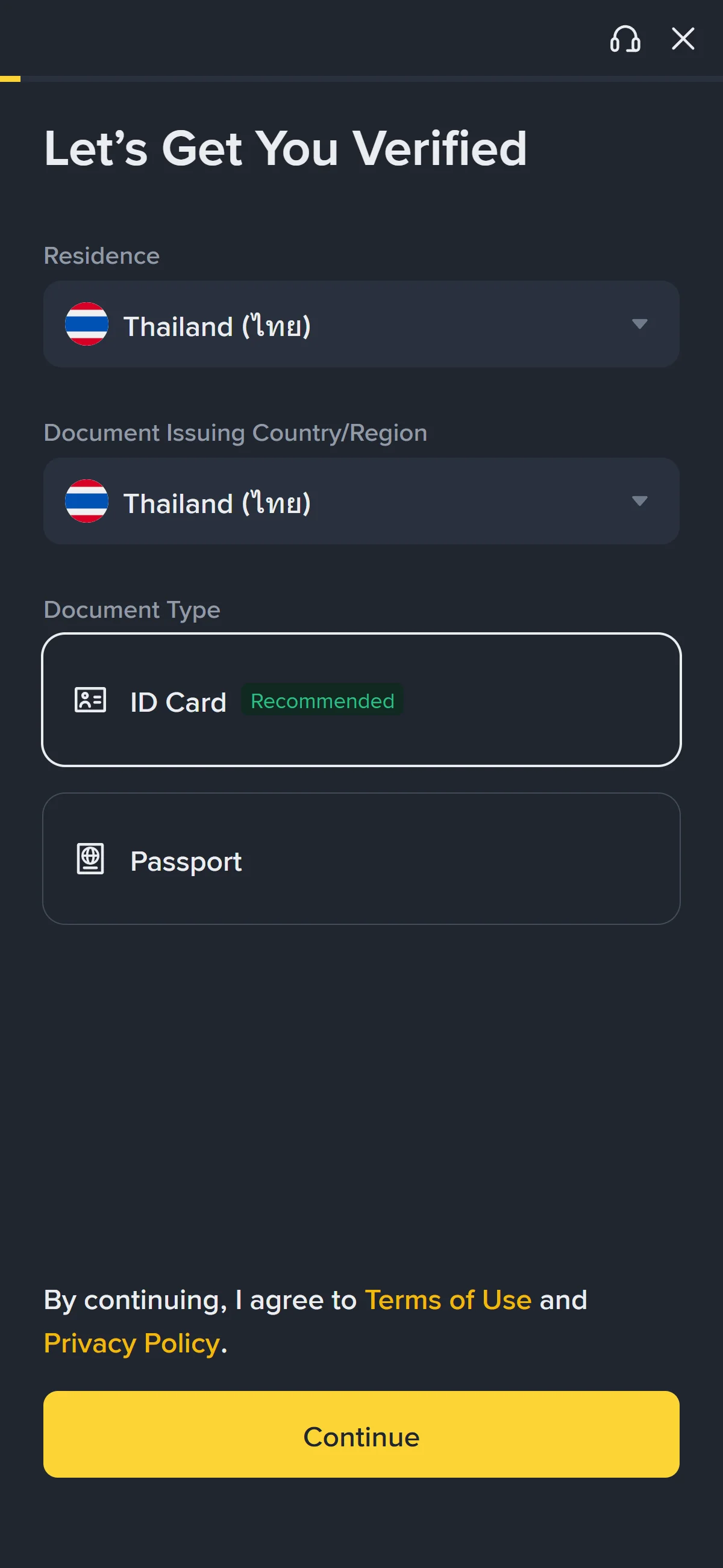 Country and document type