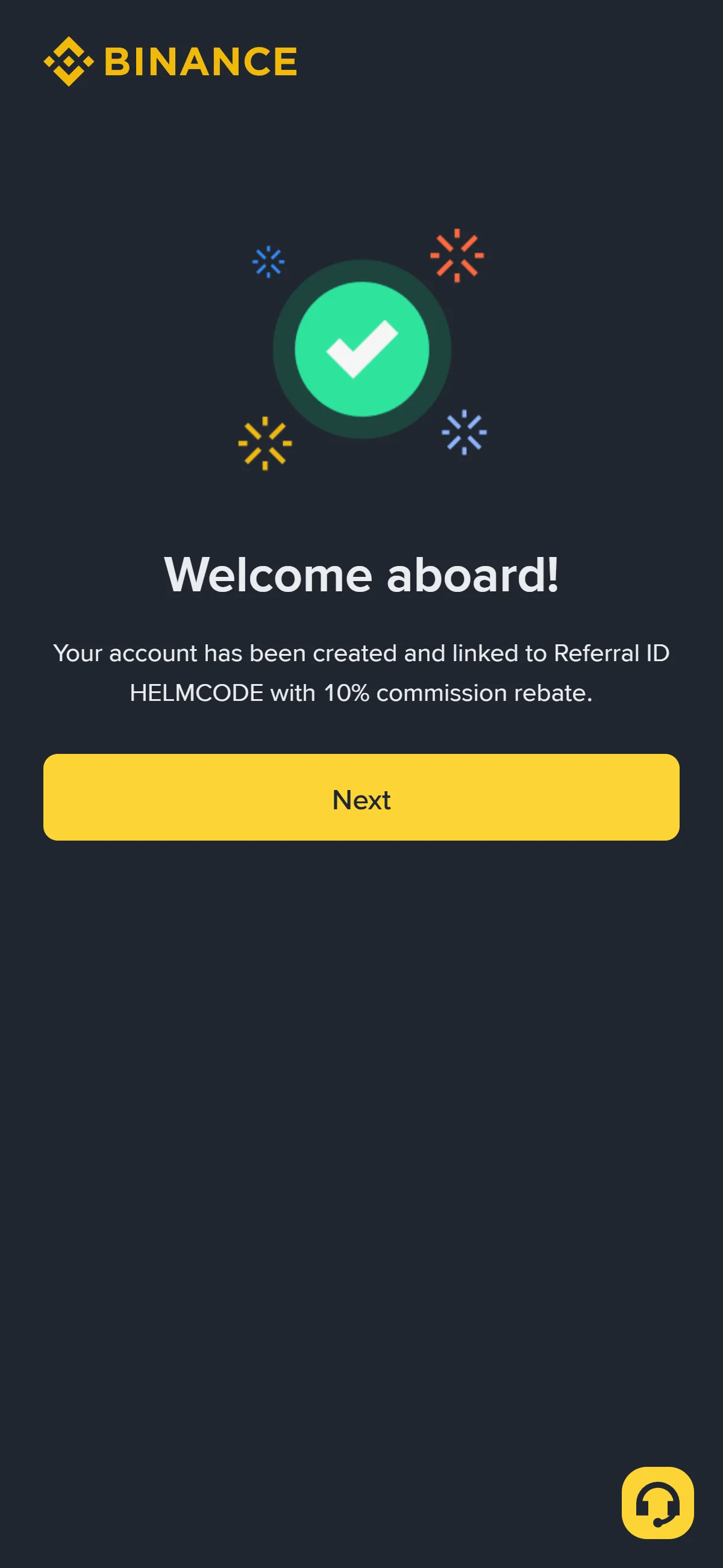 Account created
