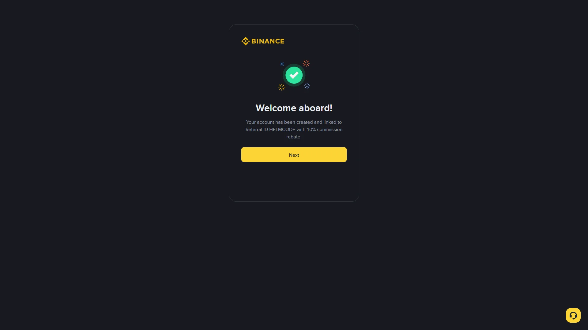 Account created