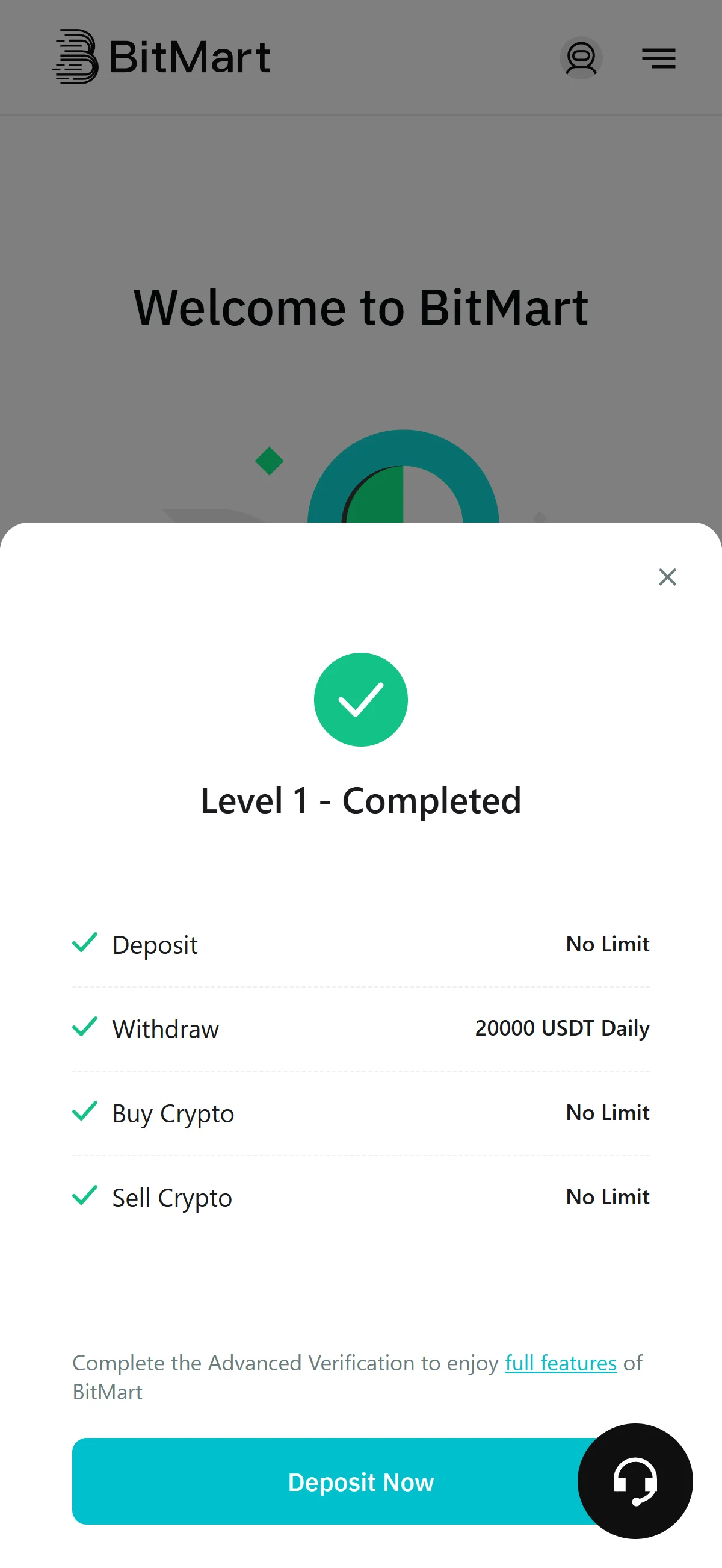 Level 1 completed
