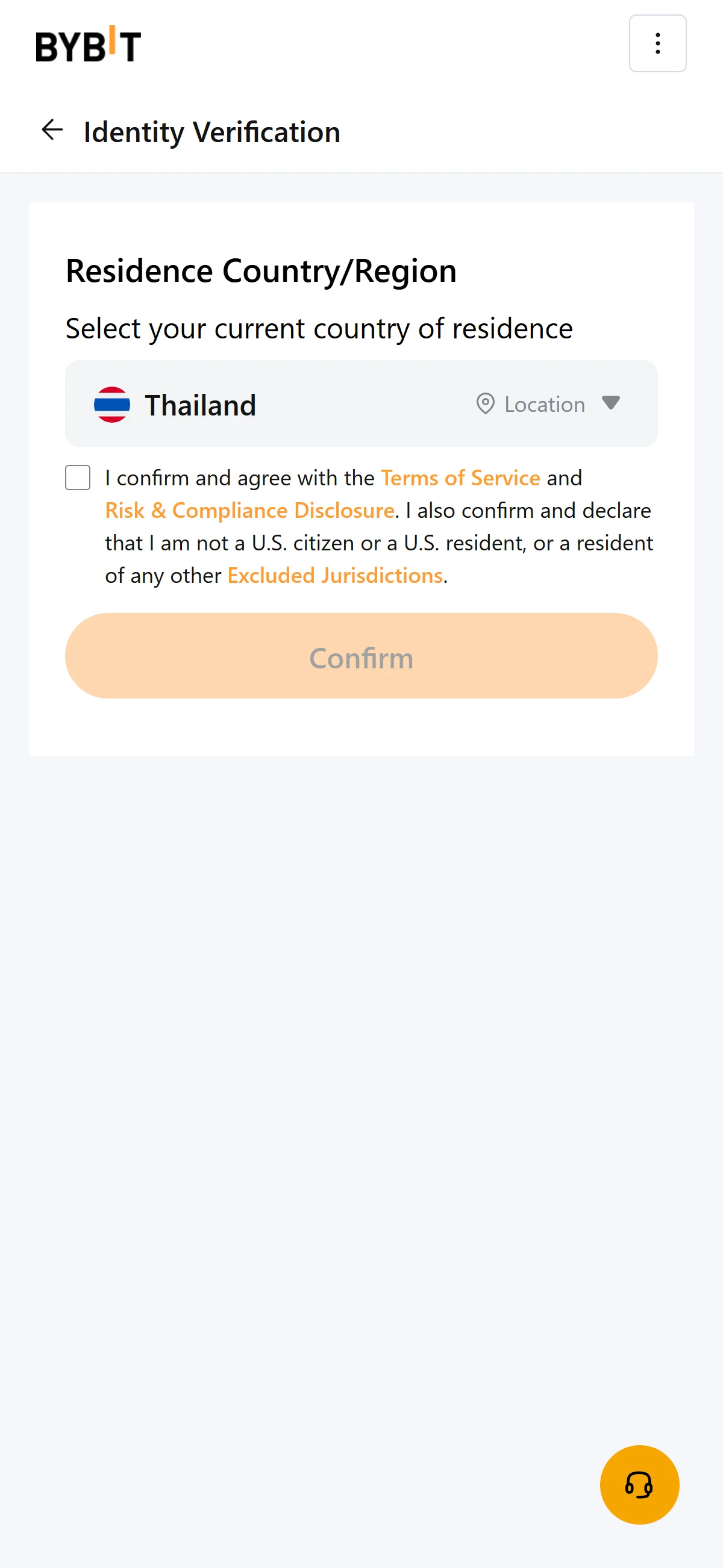 Select residence country
