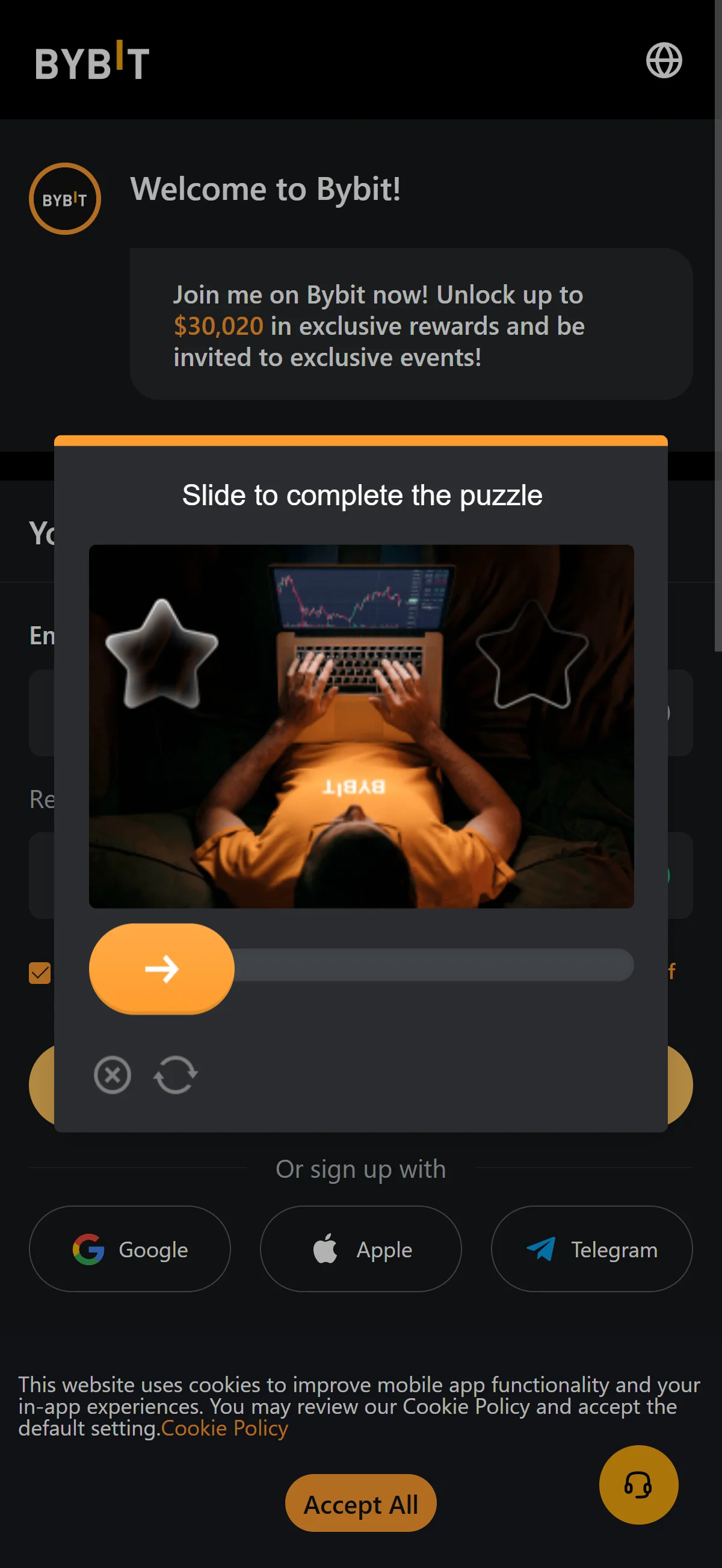 Slider verification puzzle
