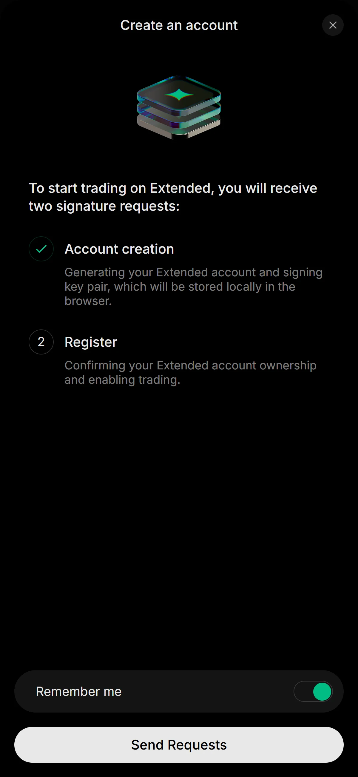 Signature progress on mobile