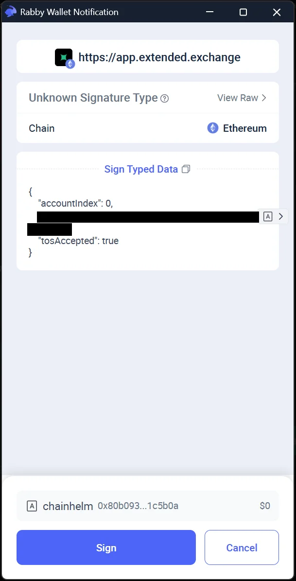 First signature request
