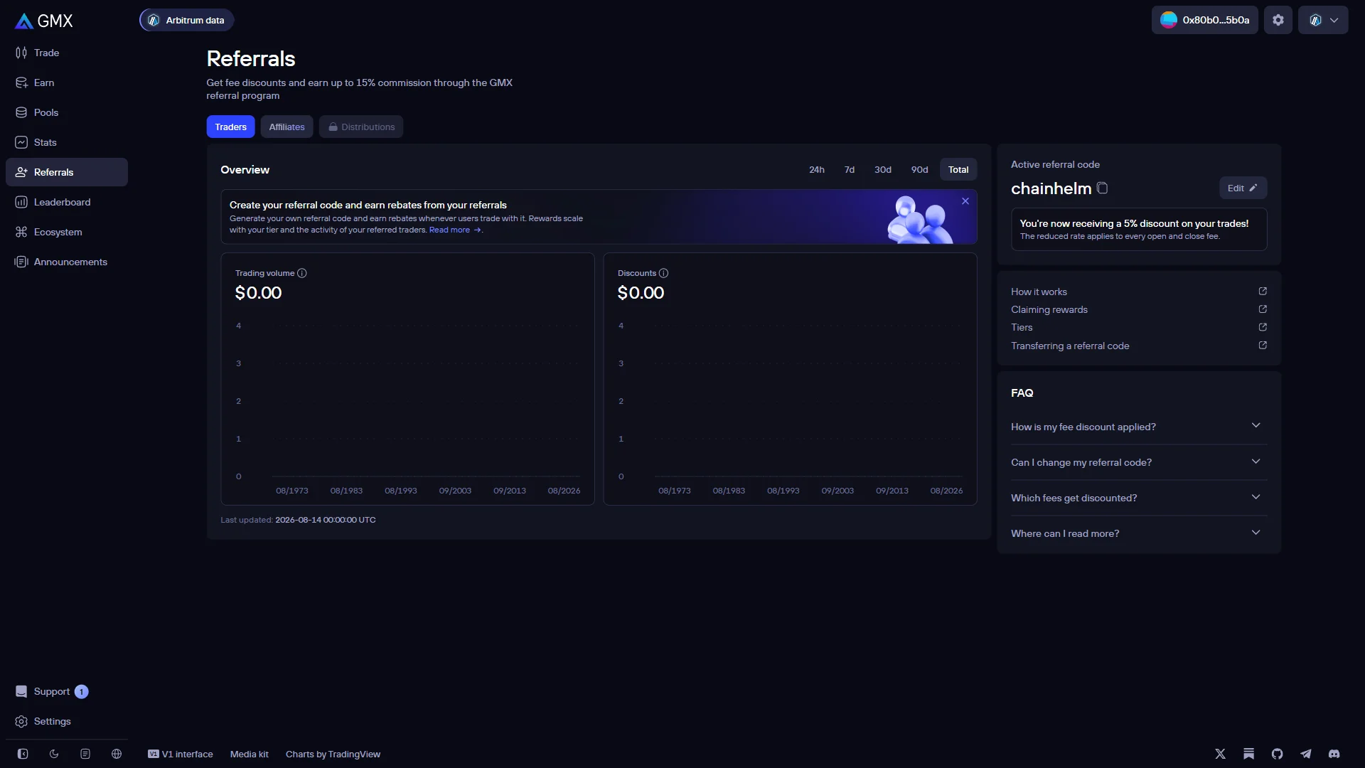 Active referral code confirmed