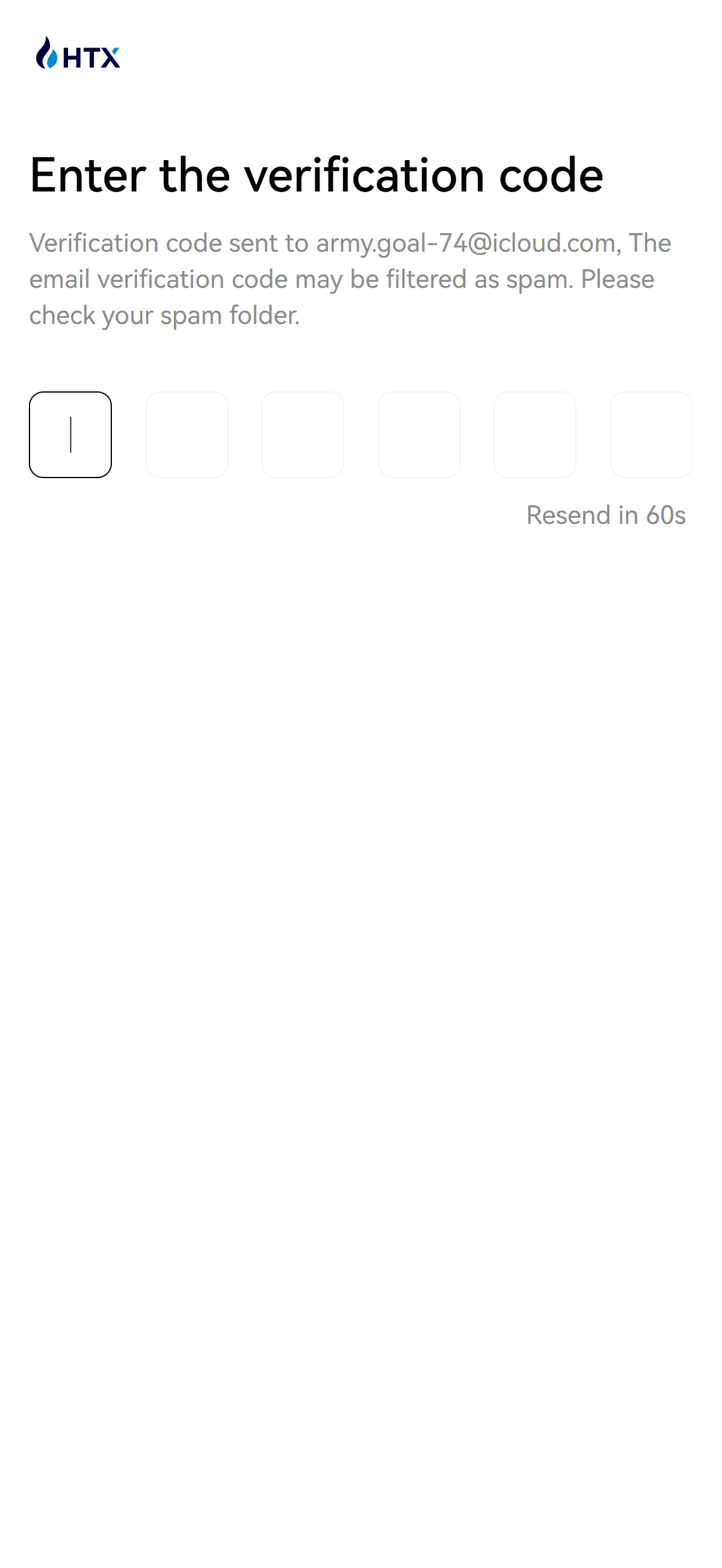 Code entry, empty