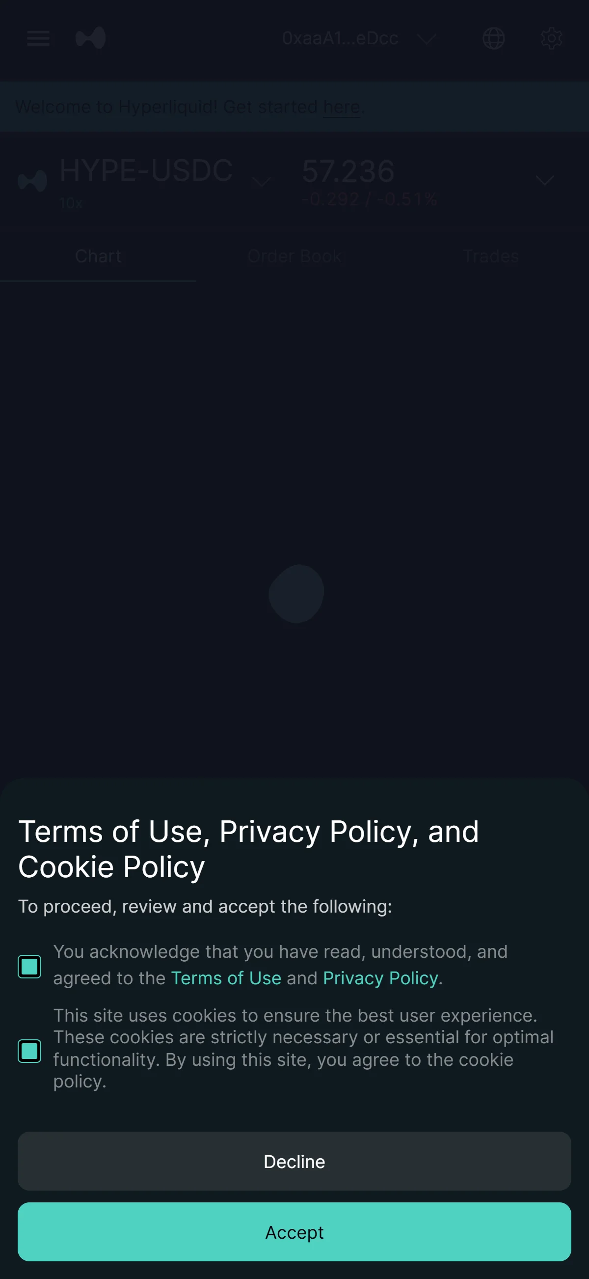 Consent given, Accept active