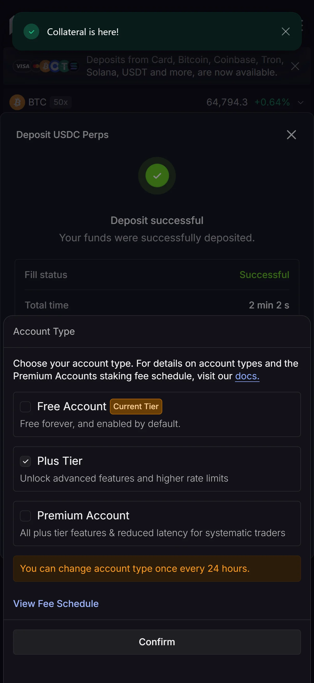 Choosing an account type