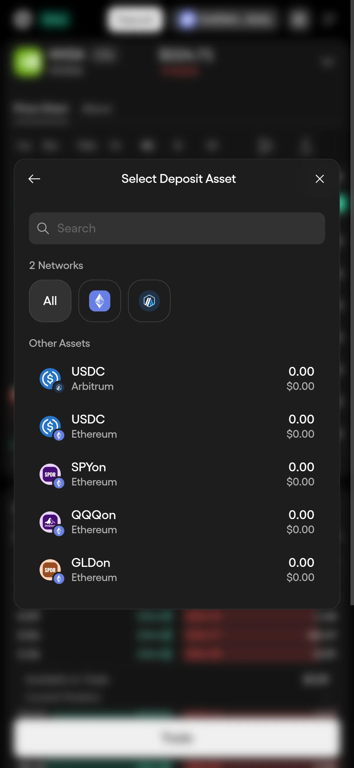 Asset and network list