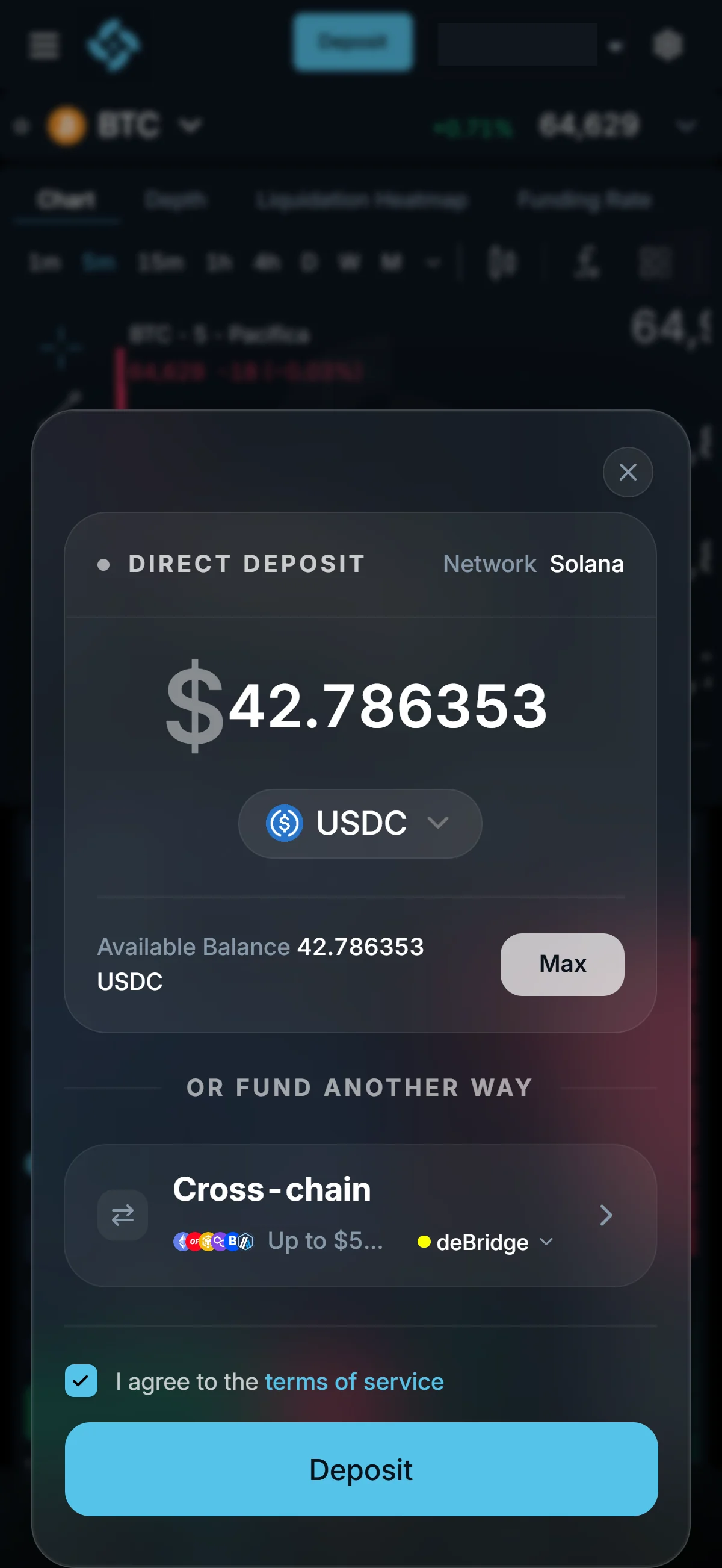 Terms agreed, Deposit active