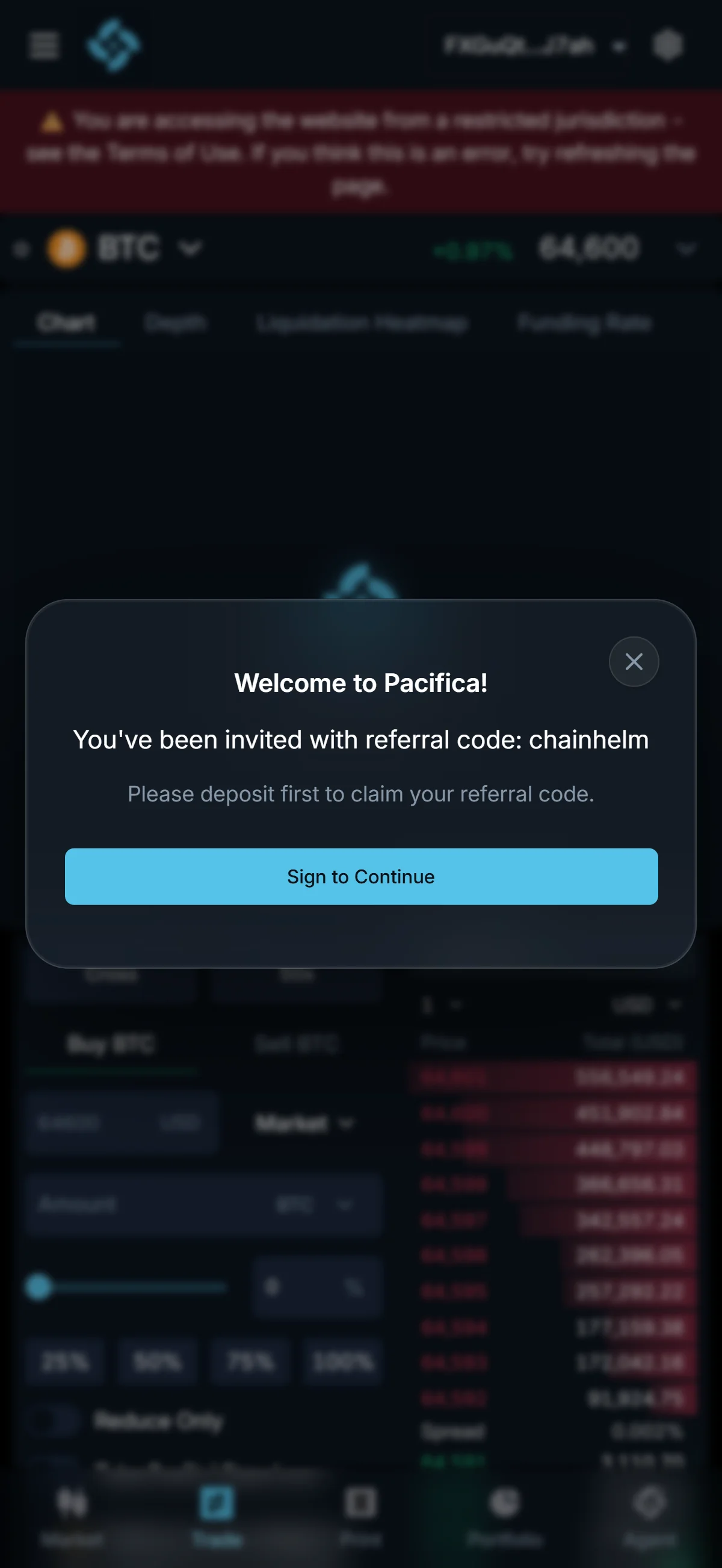 Sign to Continue prompt