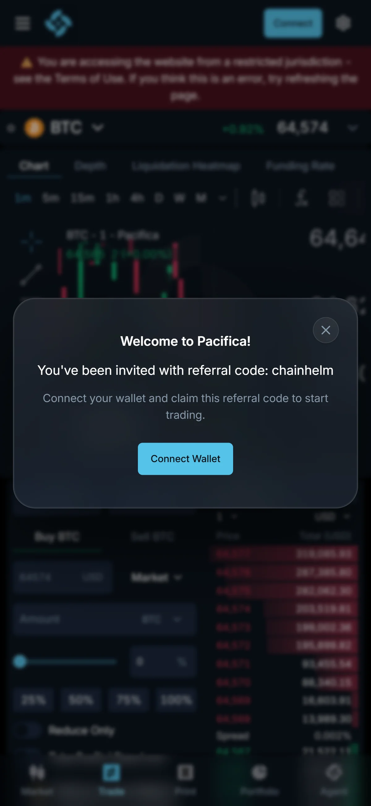 Referral code applied