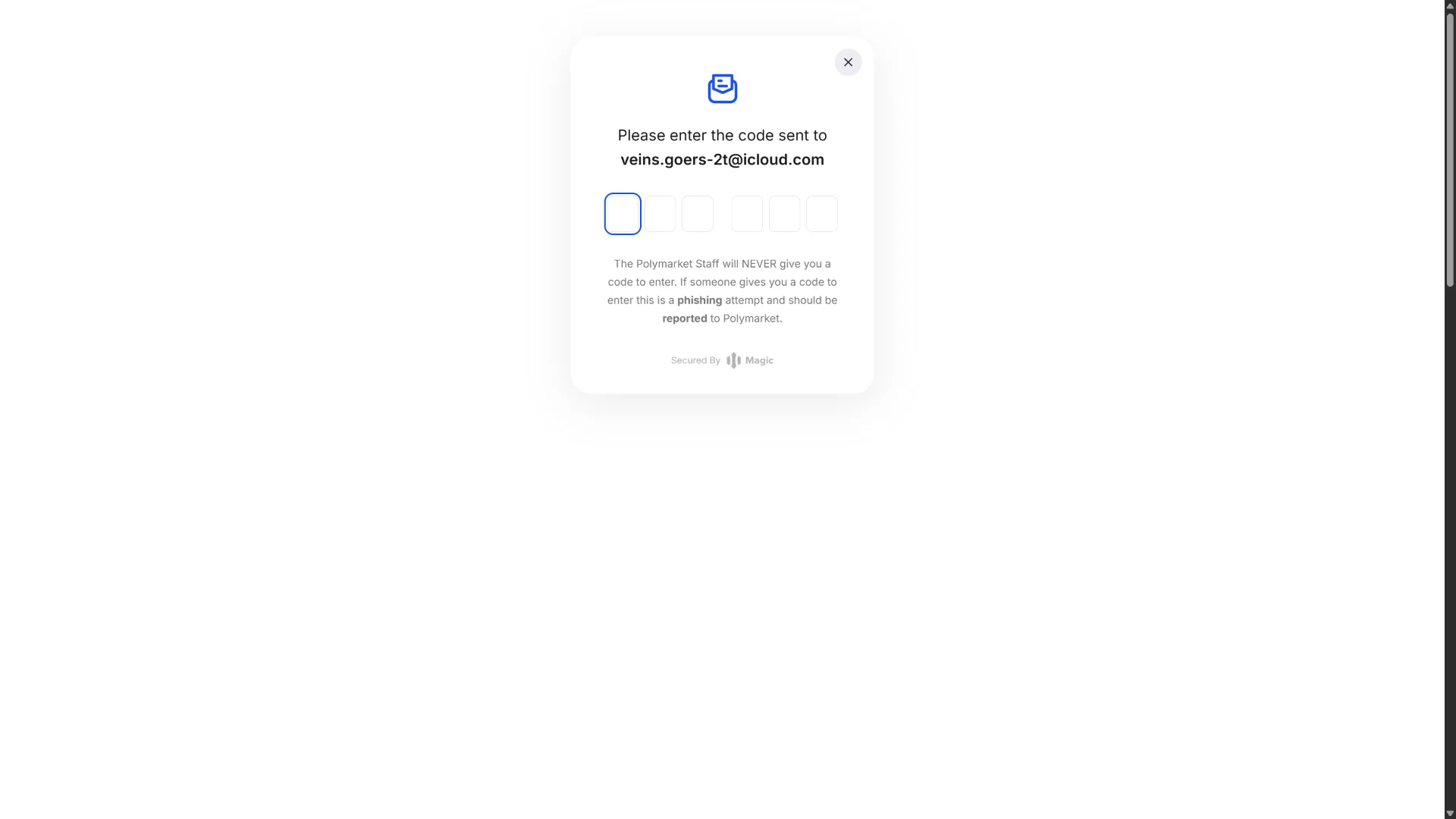 Verification code entry
