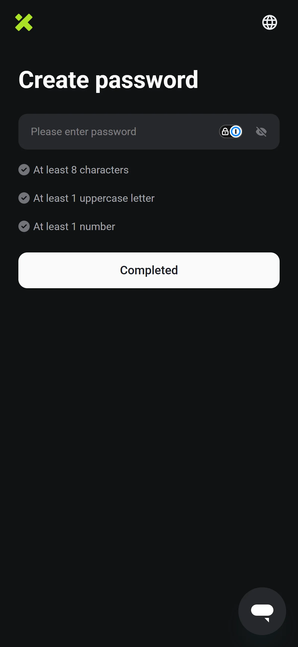 Password creation