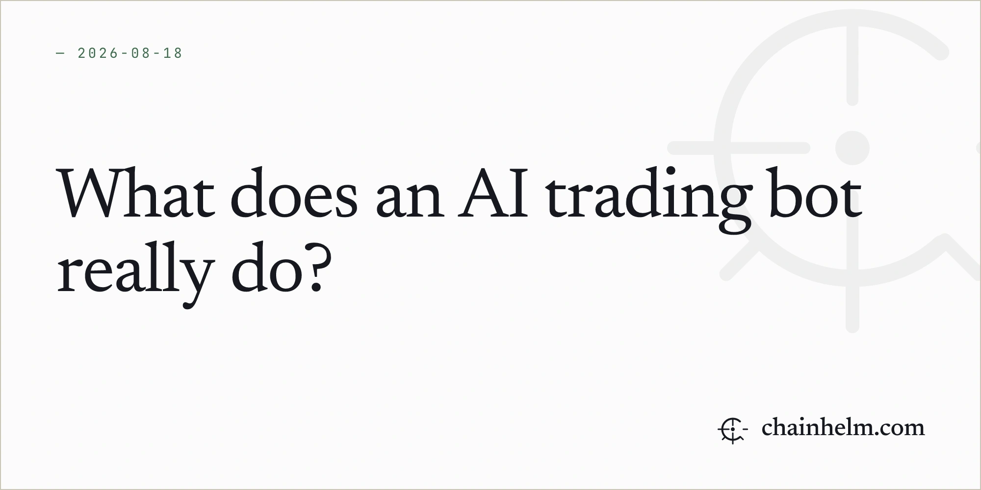 What does an AI trading bot really do?