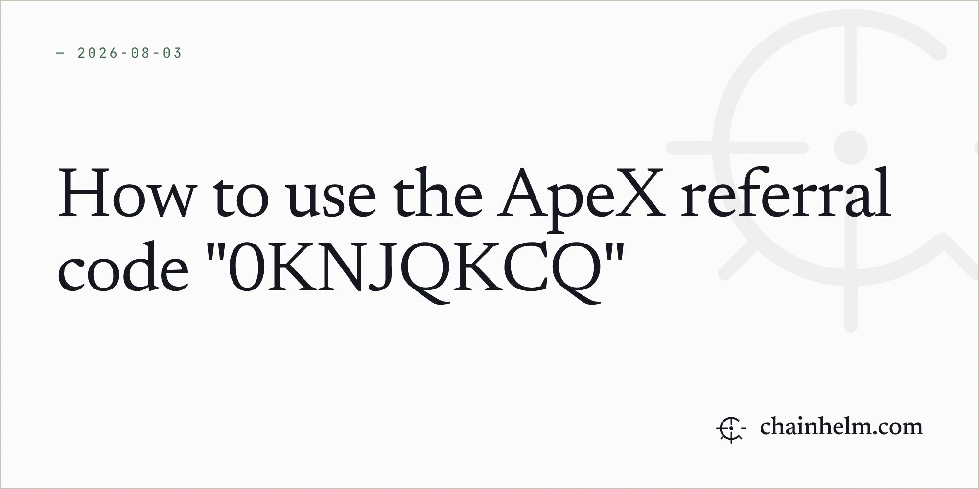 How to use the ApeX referral code "0KNJQKCQ"