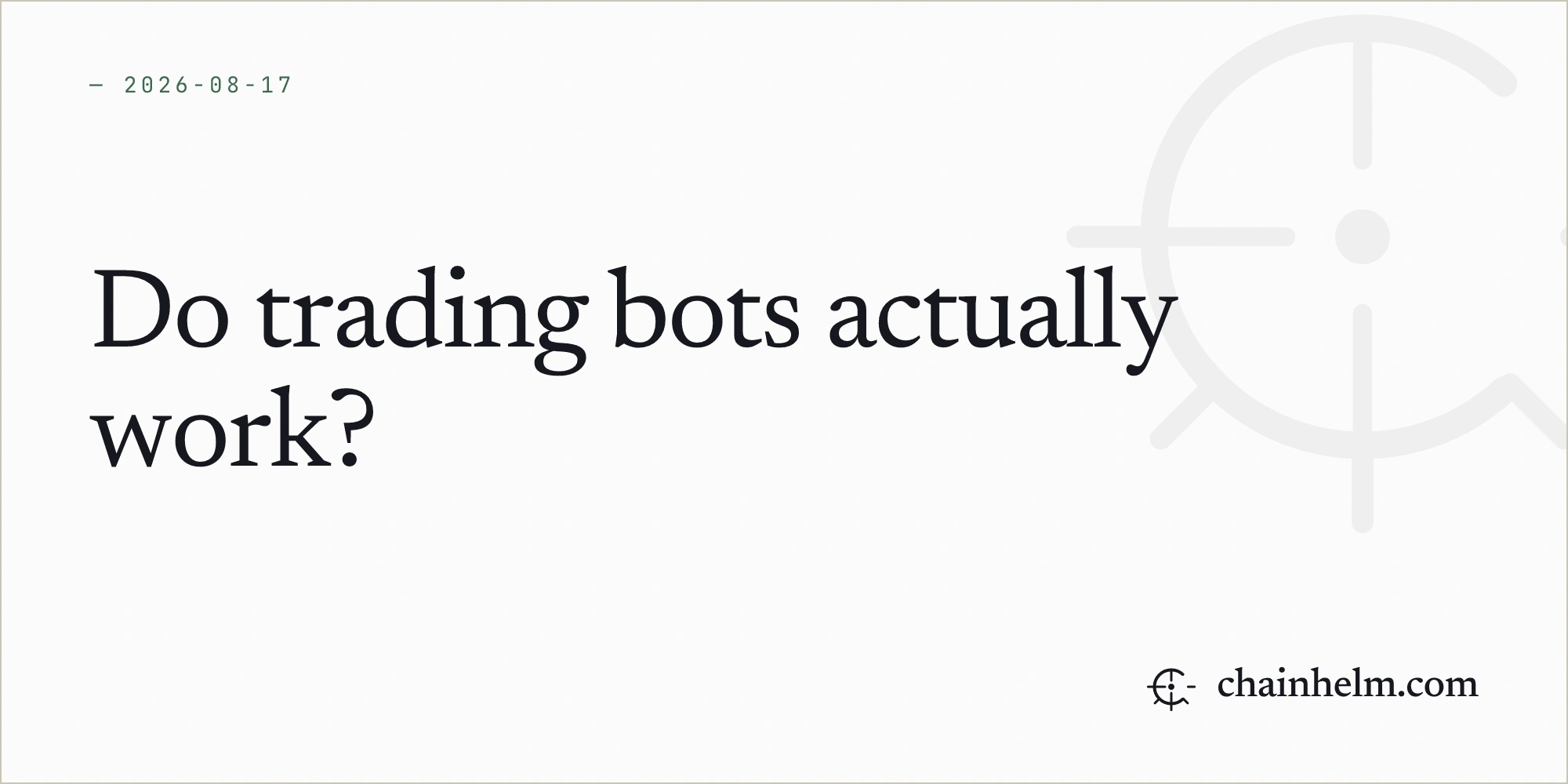 Do trading bots actually work?