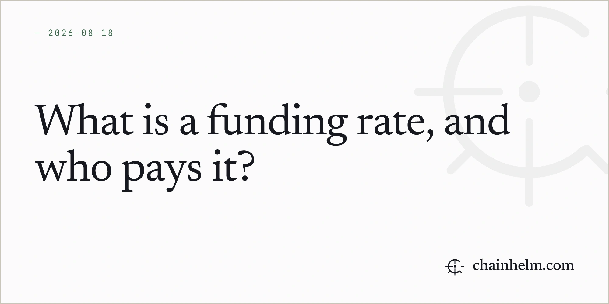 What is a funding rate, and who pays it?