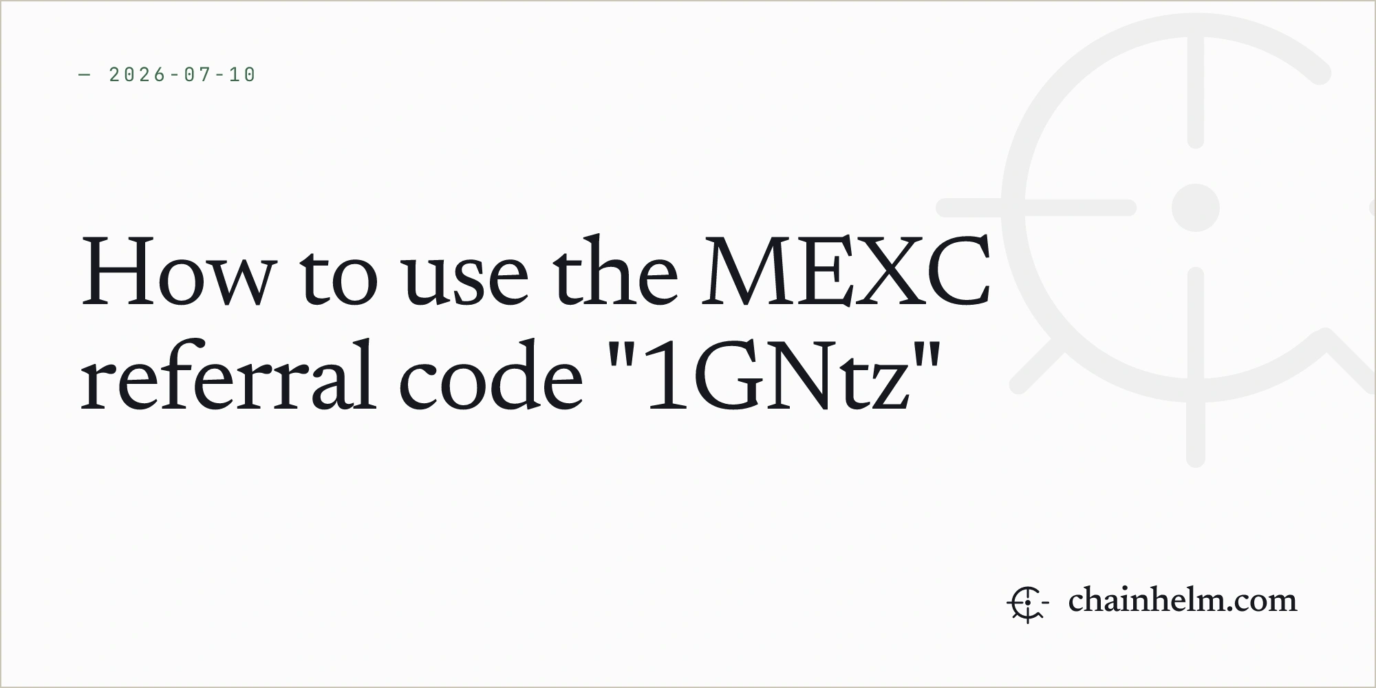 How to use the MEXC referral code "1GNtz"